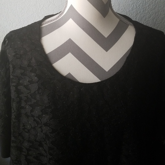 Black asymmetrical top cocktail dress - Picture 5 of 7